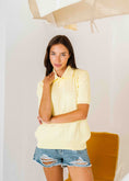 Load image into Gallery viewer, Cable-Knit Polo Shirt - yellow
