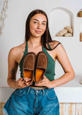 Load image into Gallery viewer, Chic Studded Slingback Clogs - brown
