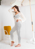 Load image into Gallery viewer, Open-Weave Long Sleeve Beach Dress - white
