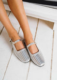 Load image into Gallery viewer, Woven Strap Slingback Flats - silver
