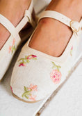 Load image into Gallery viewer, Vintage Floral Slingback Mary Janes - beige
