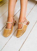 Load image into Gallery viewer, Glam Sequin Slingback Flats  - gold
