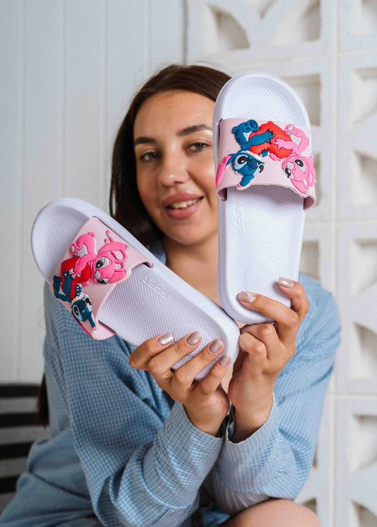 Stitch & Angel Heart Graphic Slides - pruple