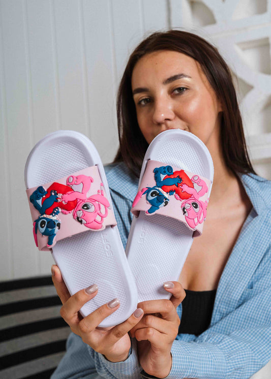Stitch & Angel Heart Graphic Slides - pruple
