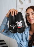 Load image into Gallery viewer, Cute Spotted Deer Comfort Slides - black

