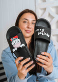 Load image into Gallery viewer, Cute Spotted Deer Comfort Slides - black
