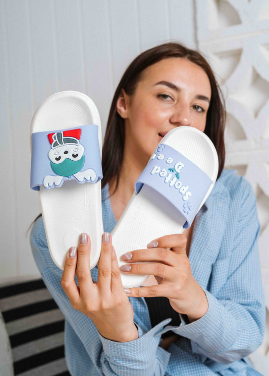 Cute Spotted Deer Comfort Slides - pruple