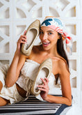 Load image into Gallery viewer, Woven Raffia Ballet Flats - beige
