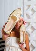 Load image into Gallery viewer, Sheer Lace Ballet Flats  -  yellow
