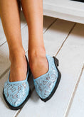 Load image into Gallery viewer, Sheer Lace Ballet Flats  -  blue
