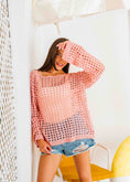 Load image into Gallery viewer, Boat Neck Crochet Knit Top - pink
