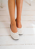 Load image into Gallery viewer, Braided Bow Ballet Flats - white

