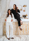 Load image into Gallery viewer, Pointelle Knit Top and Wide-Leg Pants Set - white
