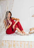 Load image into Gallery viewer, Woven Bow-Detail Ballet Flats - beige

