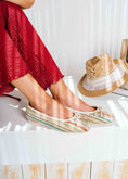 Load image into Gallery viewer, Woven Bow-Detail Ballet Flats - beige
