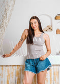 Load image into Gallery viewer, Square Neck Ribbed Knit Top - gray
