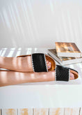 Load image into Gallery viewer, Zigzag Knit Strap Slippers - black
