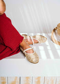 Load image into Gallery viewer, Textured Mary Jane Flats - beige
