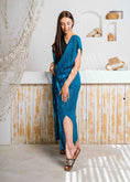Load image into Gallery viewer, Summer Beach Knit Maxi Cardigan - blue
