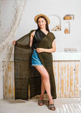 Load image into Gallery viewer, Summer Beach Knit Maxi Cardigan - olive

