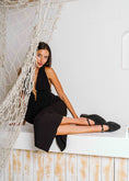 Load image into Gallery viewer, Leopard Pattern Pointed Mules - black
