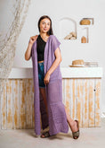 Load image into Gallery viewer, Summer Beach Knit Maxi Cardigan - purple
