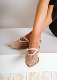 Load image into Gallery viewer, Sleek Mesh Pointed Mules - beige
