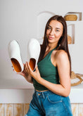 Load image into Gallery viewer, Chic Textured Slip-On Clogs - white
