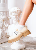 Load image into Gallery viewer, Lug-Sole Buckled Loafers - beige
