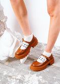Load image into Gallery viewer, Lug-Sole Buckled Loafers - camel

