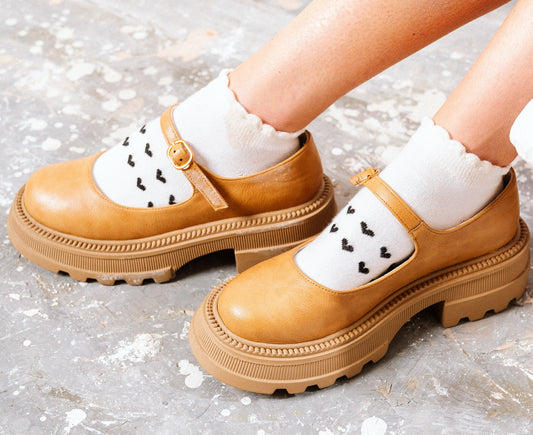 Lug-Sole Buckled Loafers - cafe