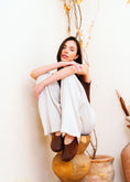 Load image into Gallery viewer, Mixed-Texture Minimalist Clogs - brown
