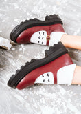 Load image into Gallery viewer, Lug-Sole Buckled Loafers - maroon
