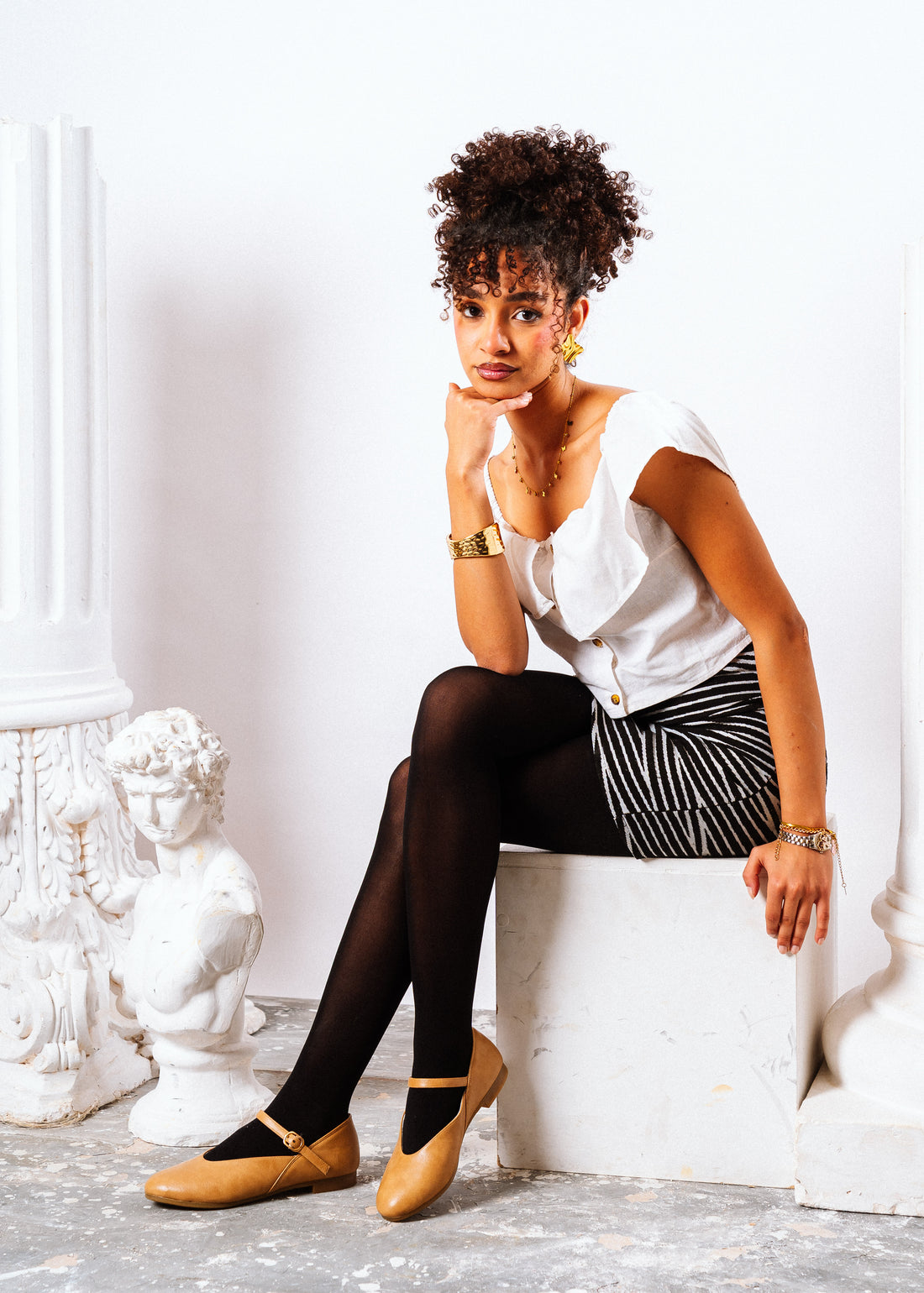 Essential Round-Toe Flats - cafe