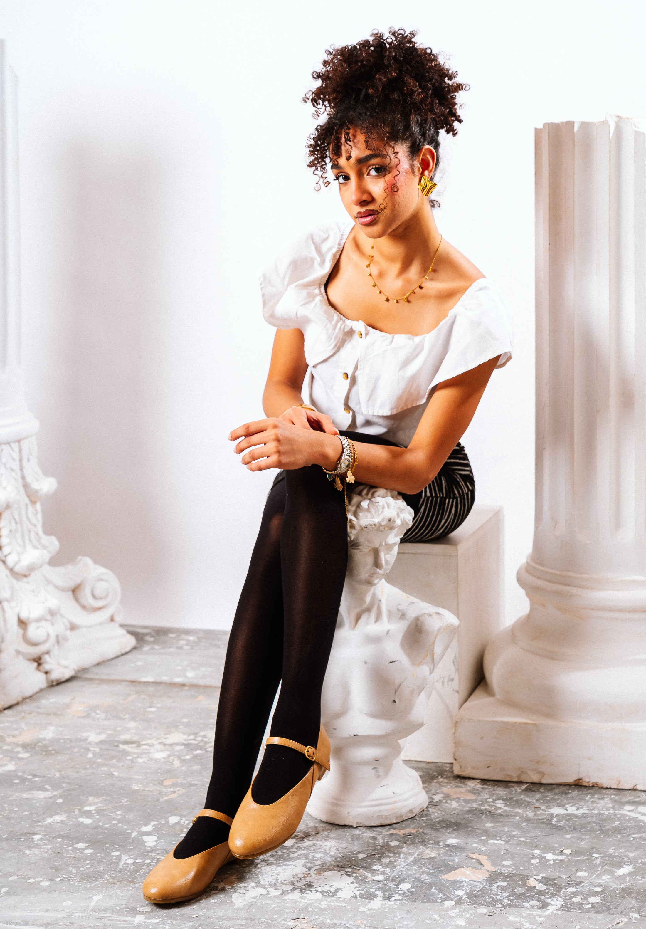 Essential Round-Toe Flats - cafe