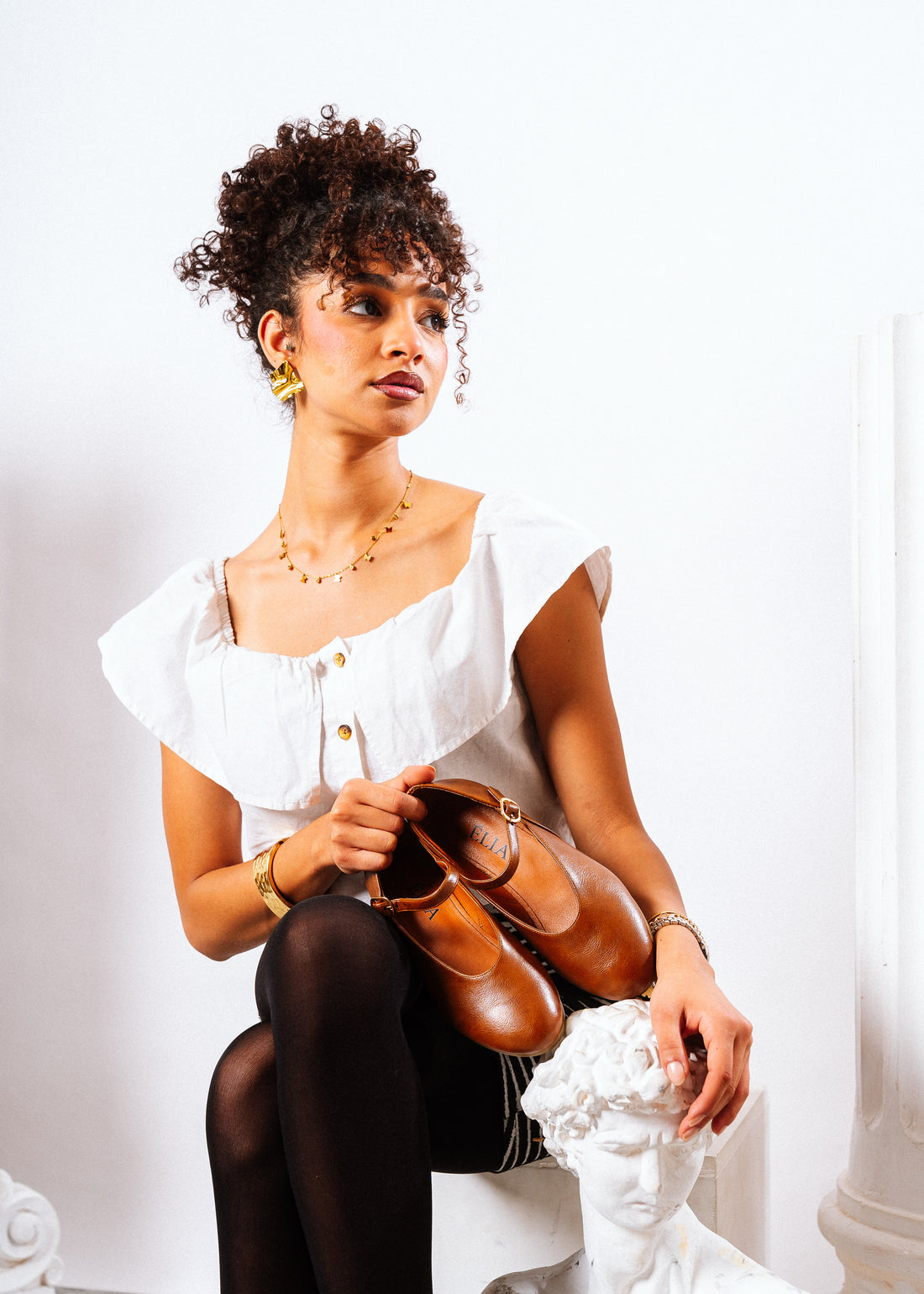 Essential Round-Toe Flats - camel