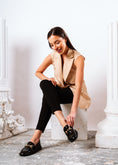 Load image into Gallery viewer, Elegant Horsebit Flat - black
