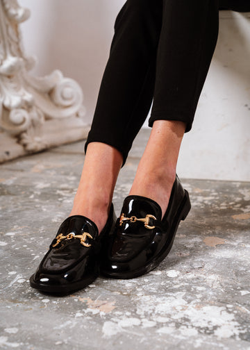 Elegant Horsebit Flat - black