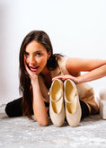 Load image into Gallery viewer, Suede Mary Jane Flats - beige
