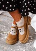 Load image into Gallery viewer, Chunky Suede Mary Loafers - cafe
