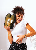 Load image into Gallery viewer, Chunky Suede Mary Loafers - olive
