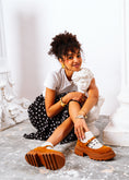 Load image into Gallery viewer, Chunky Suede Mary Loafers - camel
