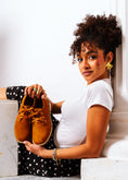 Load image into Gallery viewer, Chic Suede Lace-Up Oxfords - camel
