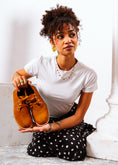 Load image into Gallery viewer, Chic Suede Lace-Up Oxfords - camel

