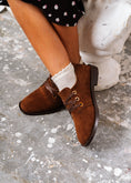 Load image into Gallery viewer, Chic Suede Lace-Up Oxfords - brown

