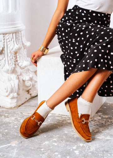 The Suede Heritage Flat - camel