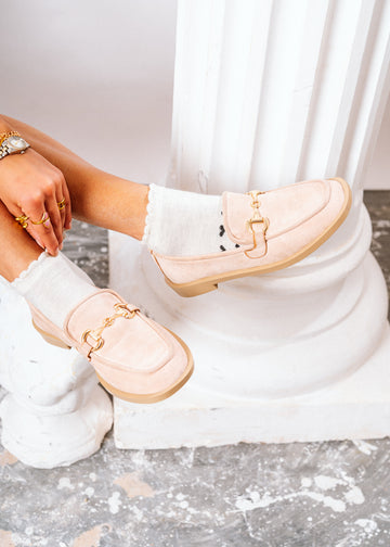 The Suede Heritage Flat - powder pink
