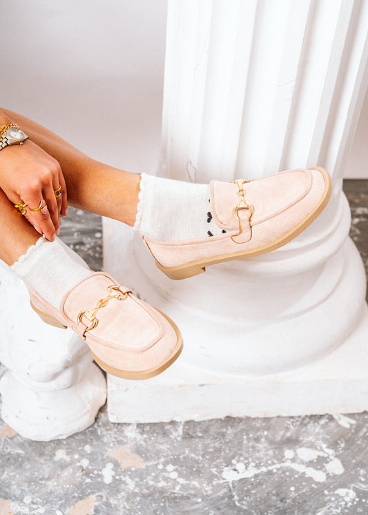 The Suede Heritage Flat - powder pink