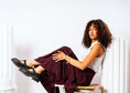 Load image into Gallery viewer, Edgy Chunky T-Strap Loafers - black

