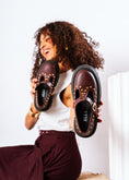 Load image into Gallery viewer, Edgy Chunky T-Strap Loafers - maroon
